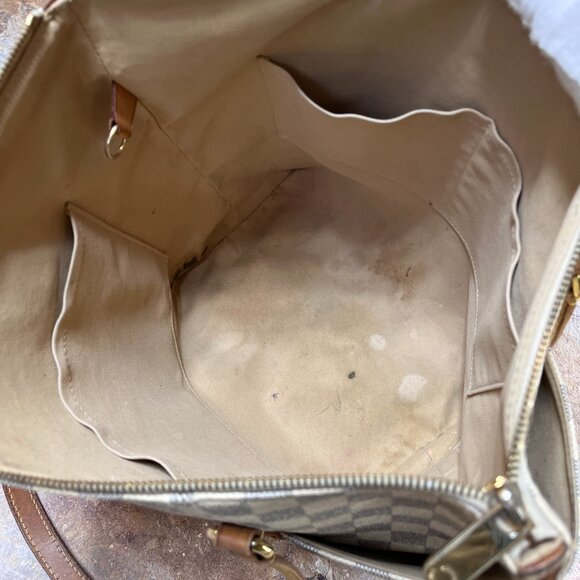 Louis Vuitton Totally MM Tote Bag Canvas Damier Azur Shoulder Bag - Picture 11 of 14